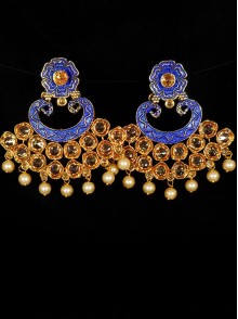 Reverse Ad Earrings With Meenakari Work